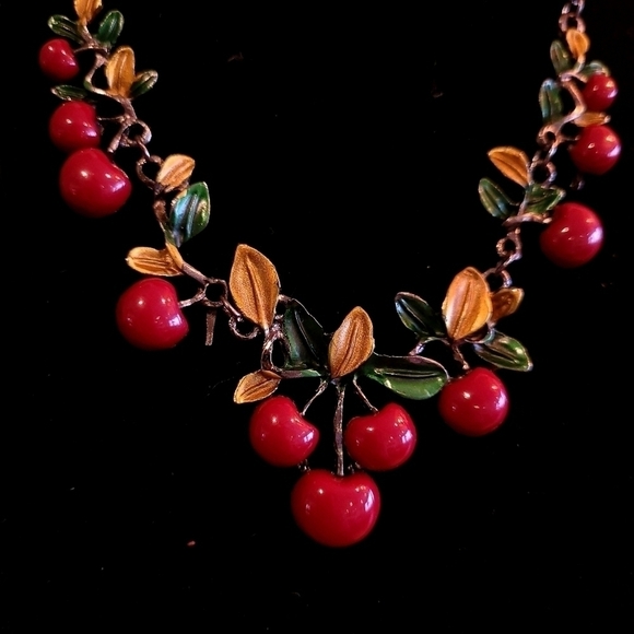 Cherry Necklace Fashion Jewelry NWT - Picture 2 of 3